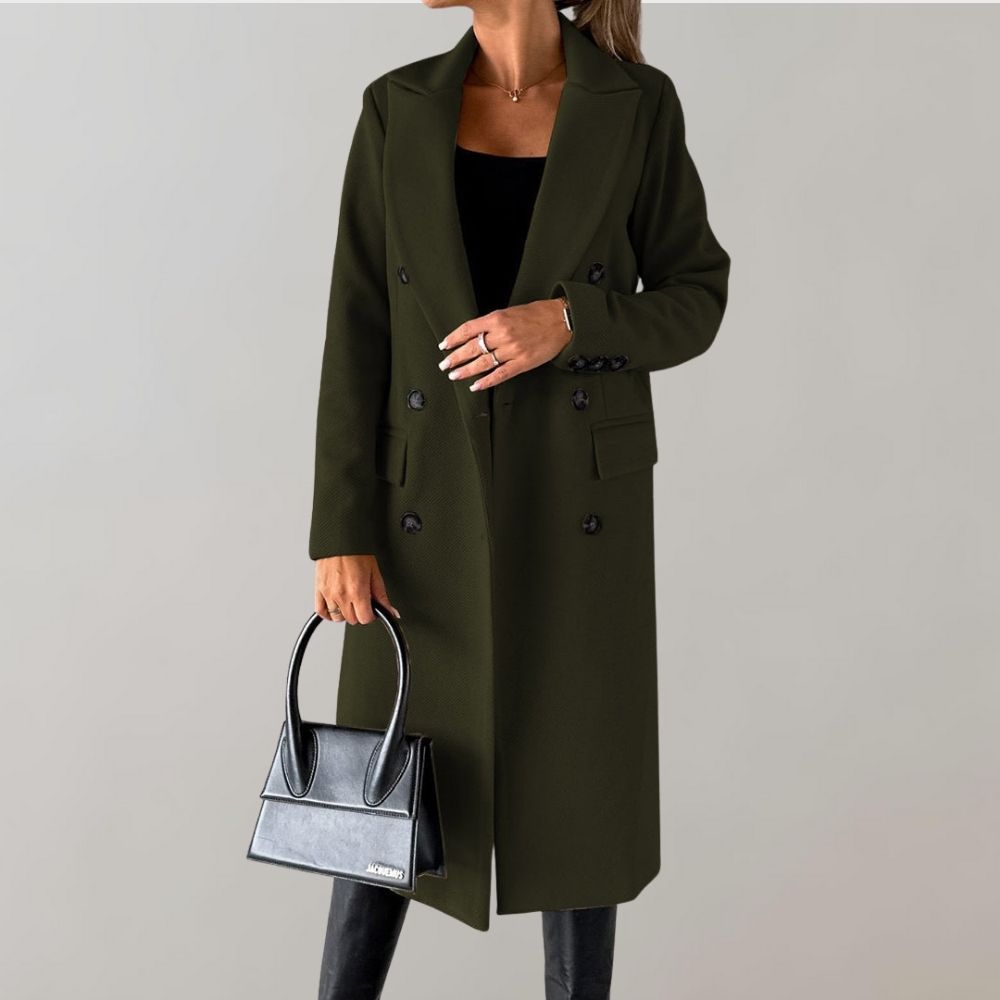 ModeGeist | Stilvoller langer Wintermantel für Damen