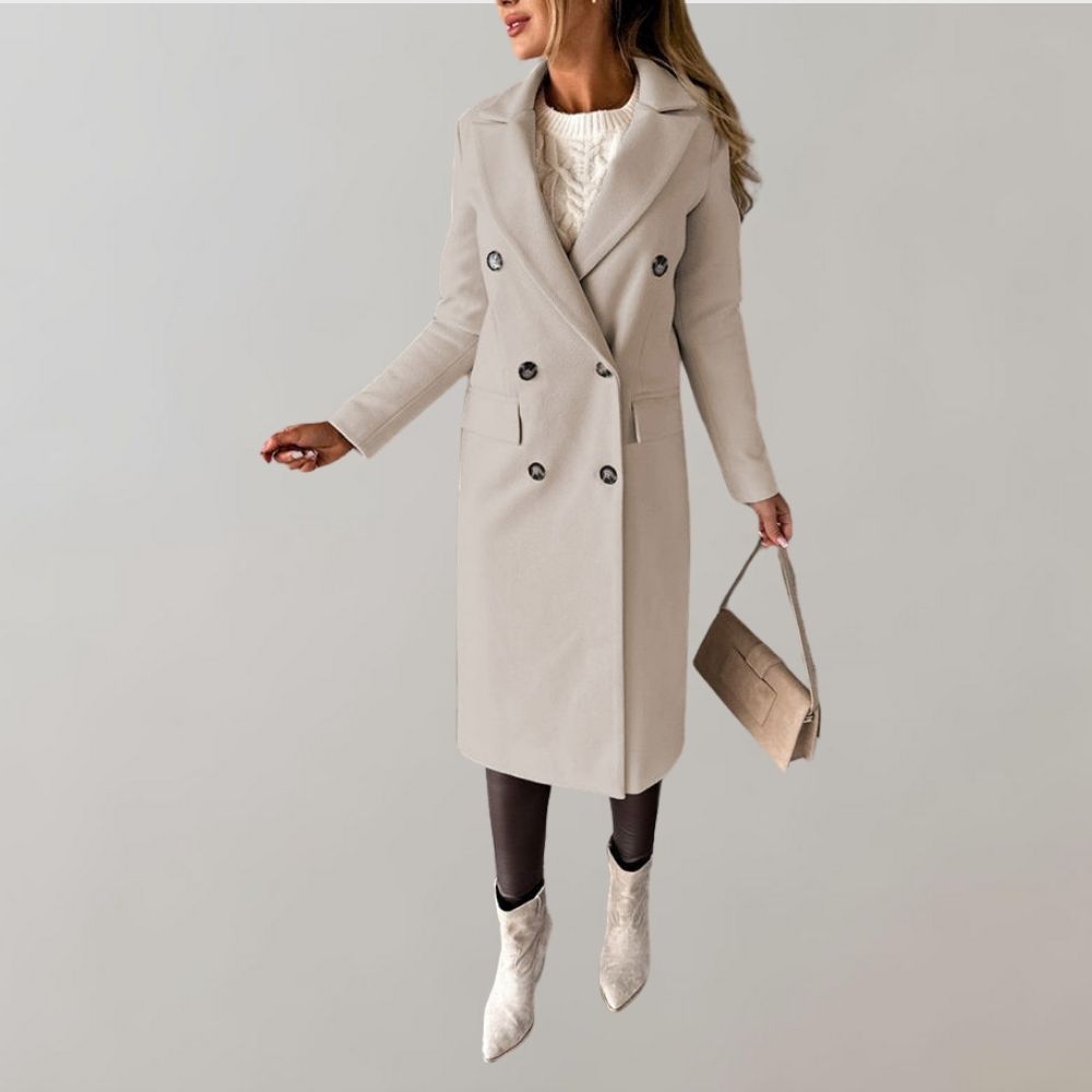 ModeGeist | Stilvoller langer Wintermantel für Damen