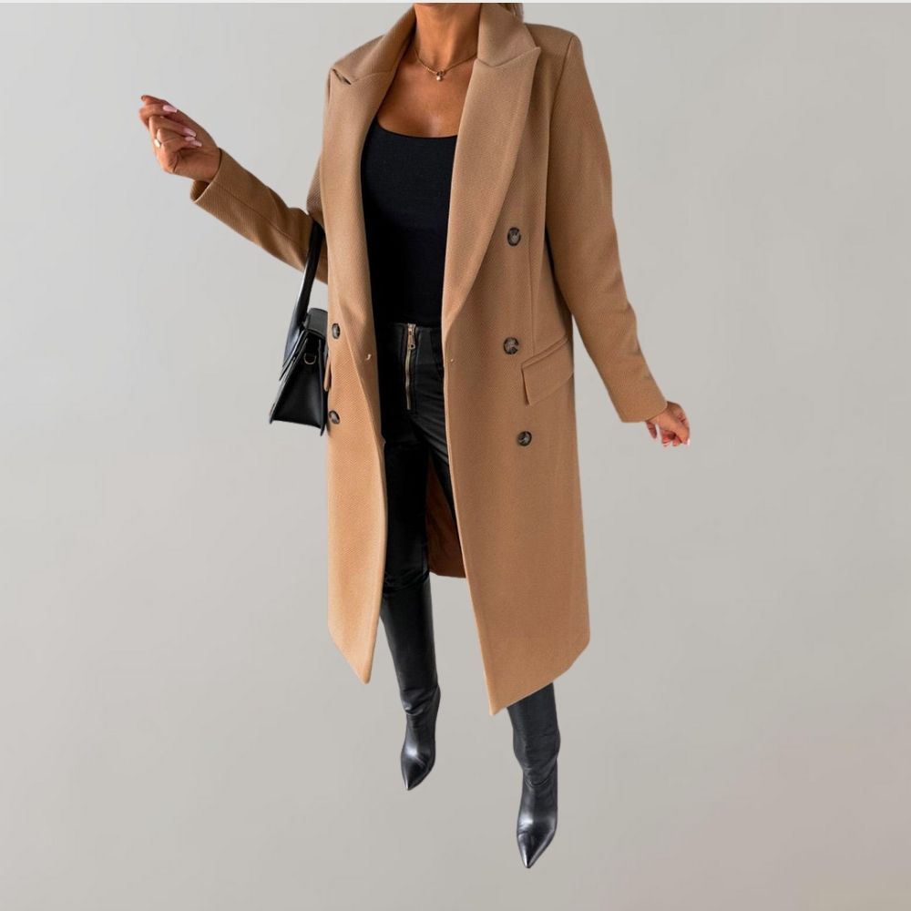 ModeGeist | Stilvoller langer Wintermantel für Damen