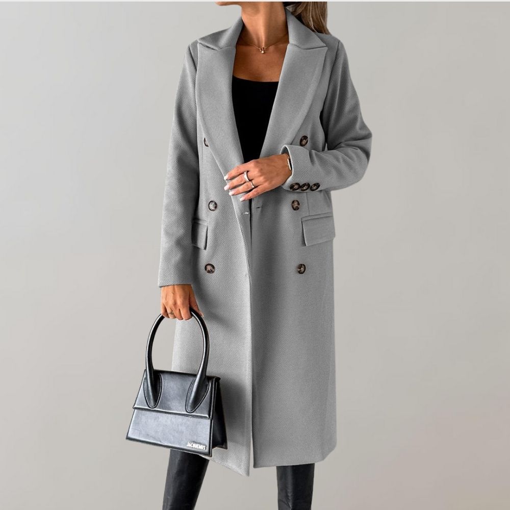 ModeGeist | Stilvoller langer Wintermantel für Damen