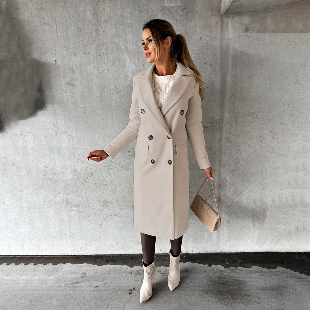 ModeGeist | Langer Klassischer Kragen für Frauen Ideal für Den Winter