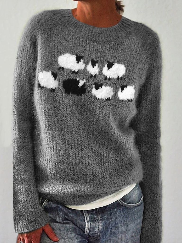 ModeGeist | Langärmeliger Pullover mit Aufdruck
