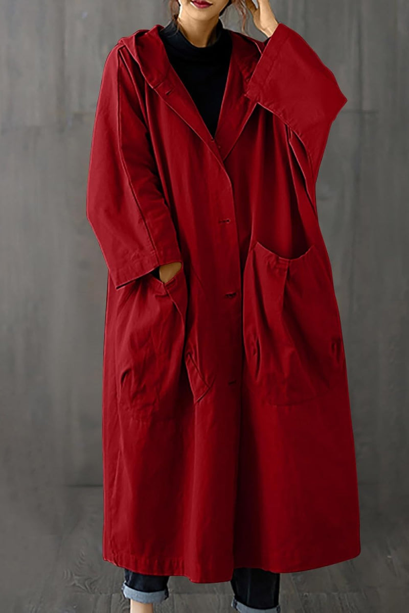 ModeGeist | Oversize-Windjacke in Burgunderrot