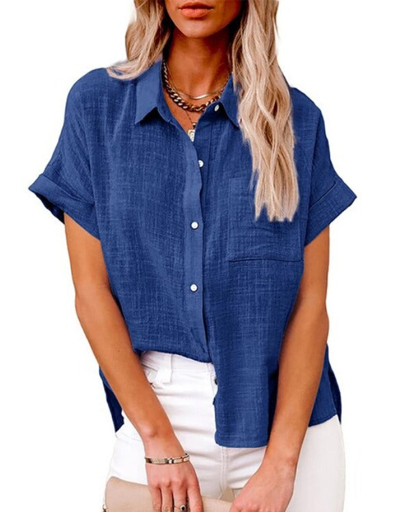 Baumwoll-Leinen Bluse von Janice Lockerer