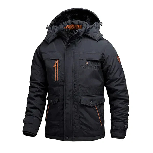 Männer-Pufferjacke mit Druckknöpfen