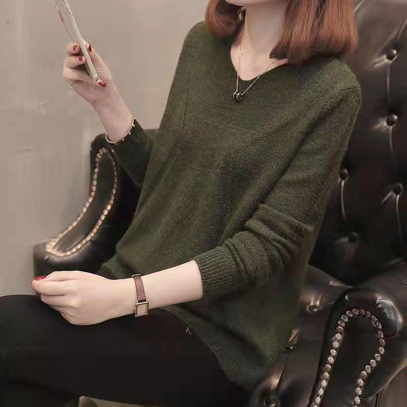 Damenoberteil Durian Winterpullover mit V-Ausschnitt