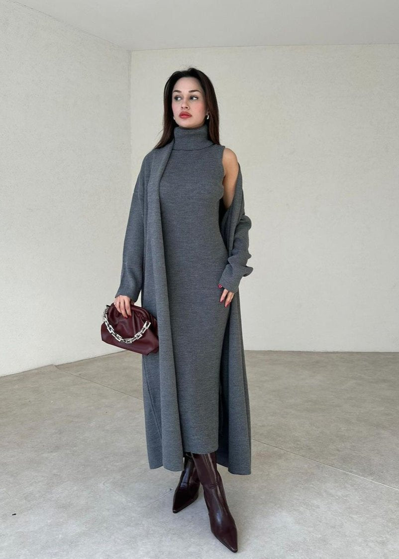 Kleid und Strickjacke Set JASMIN