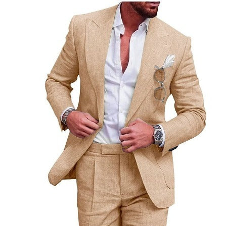 Männer-Leinen-Outfit für formelle Anlässe