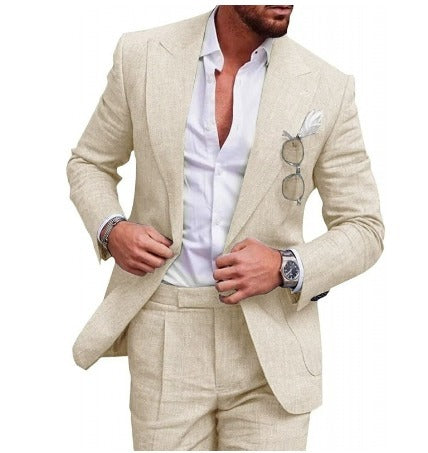 Männer-Leinen-Outfit für formelle Anlässe