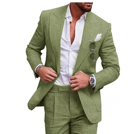 Männer-Leinen-Outfit für formelle Anlässe