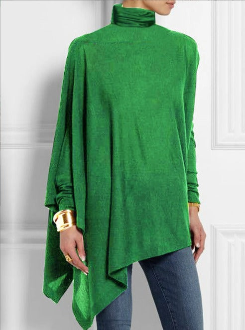 Damen Fleece Oberteil: Elegantes, asymmetrisches Design von Fudus