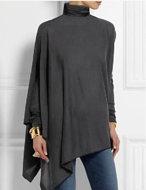 Damen Fleece Oberteil: Elegantes, asymmetrisches Design von Fudus