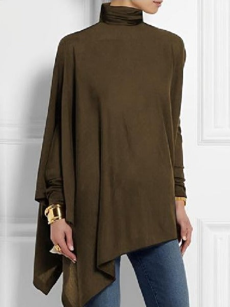 Damen Fleece Oberteil: Elegantes, asymmetrisches Design von Fudus