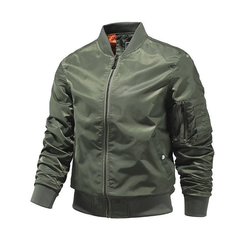 Herren Bomberjacke mit Reißverschluss im taktischen Design