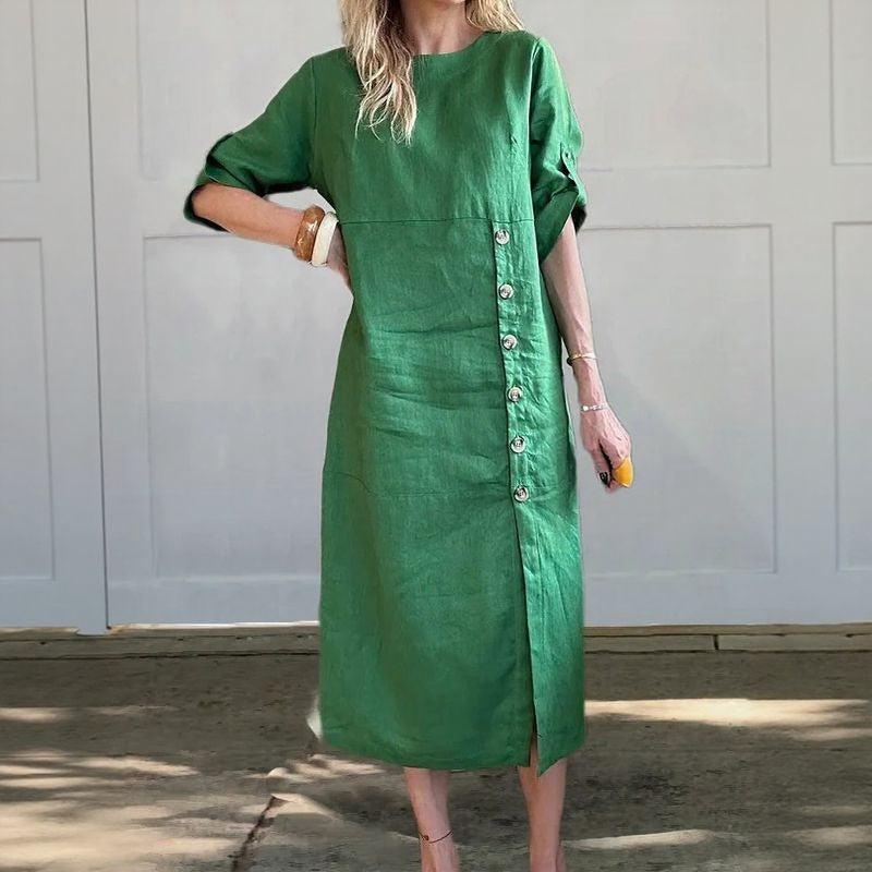 Leinenkleid mit Knopfleiste von UTA