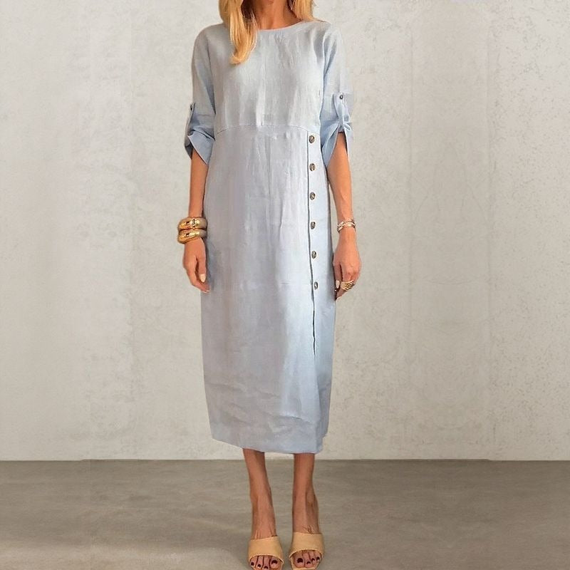 Leinenkleid mit Knopfleiste von UTA