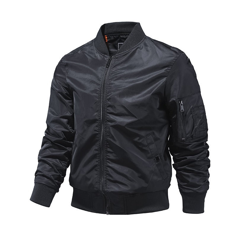 Herren Bomberjacke mit Reißverschluss im taktischen Design