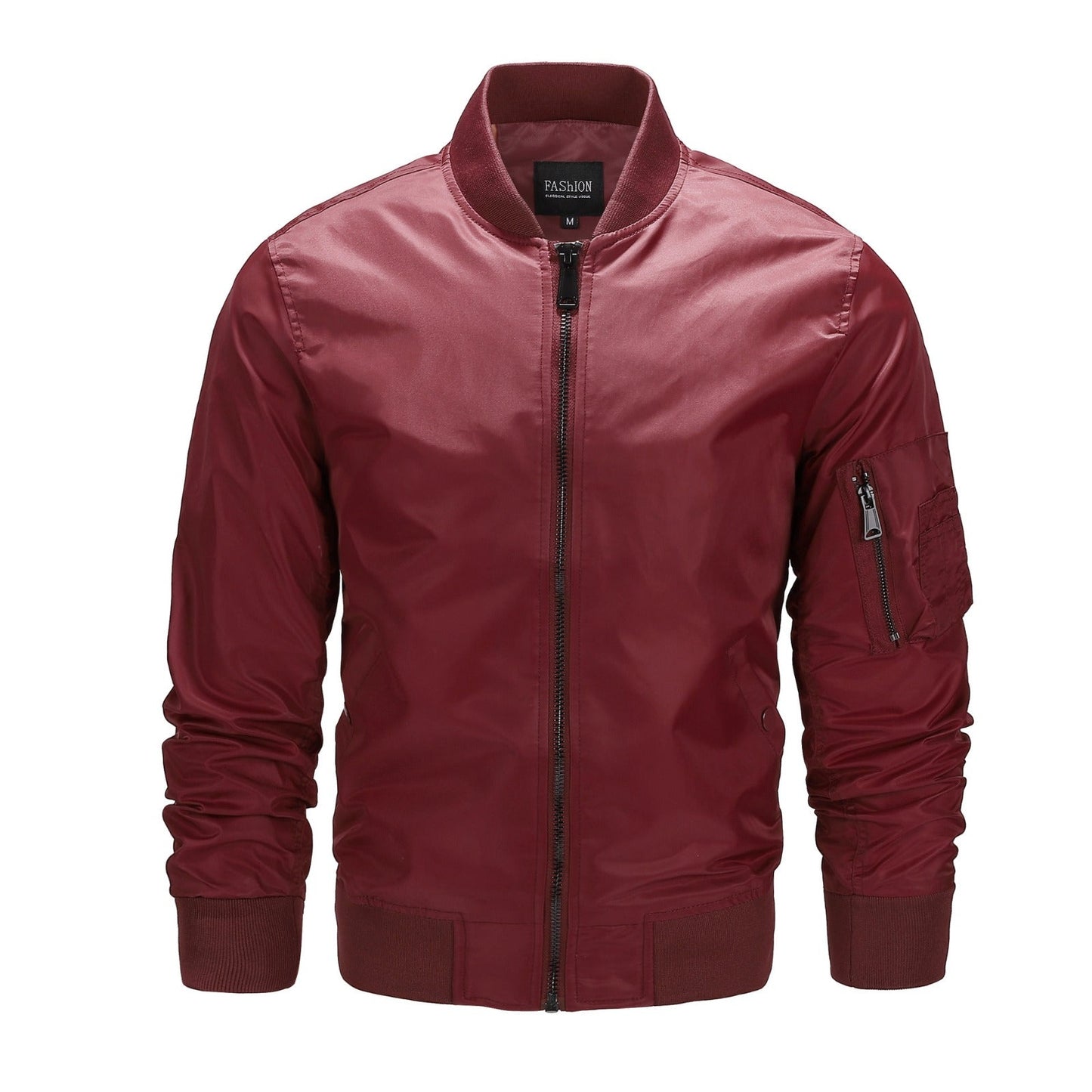 Herren Bomberjacke mit Reißverschluss im taktischen Design