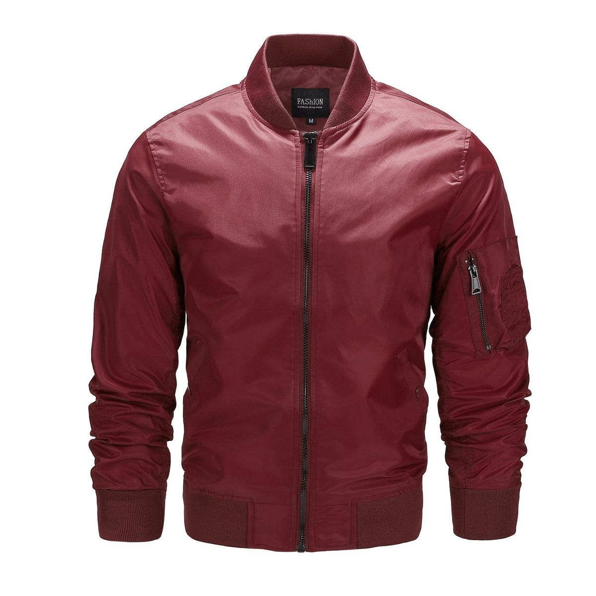 Herren Bomberjacke mit Reißverschluss im taktischen Design