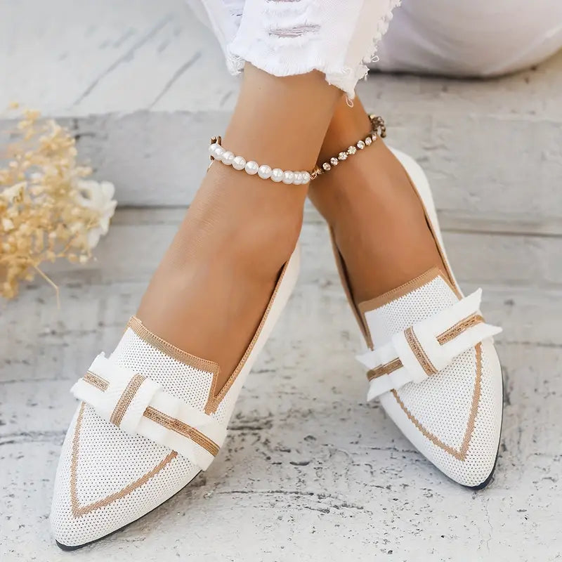 Franka: Geflochtene flache Schuhe im Design-Look