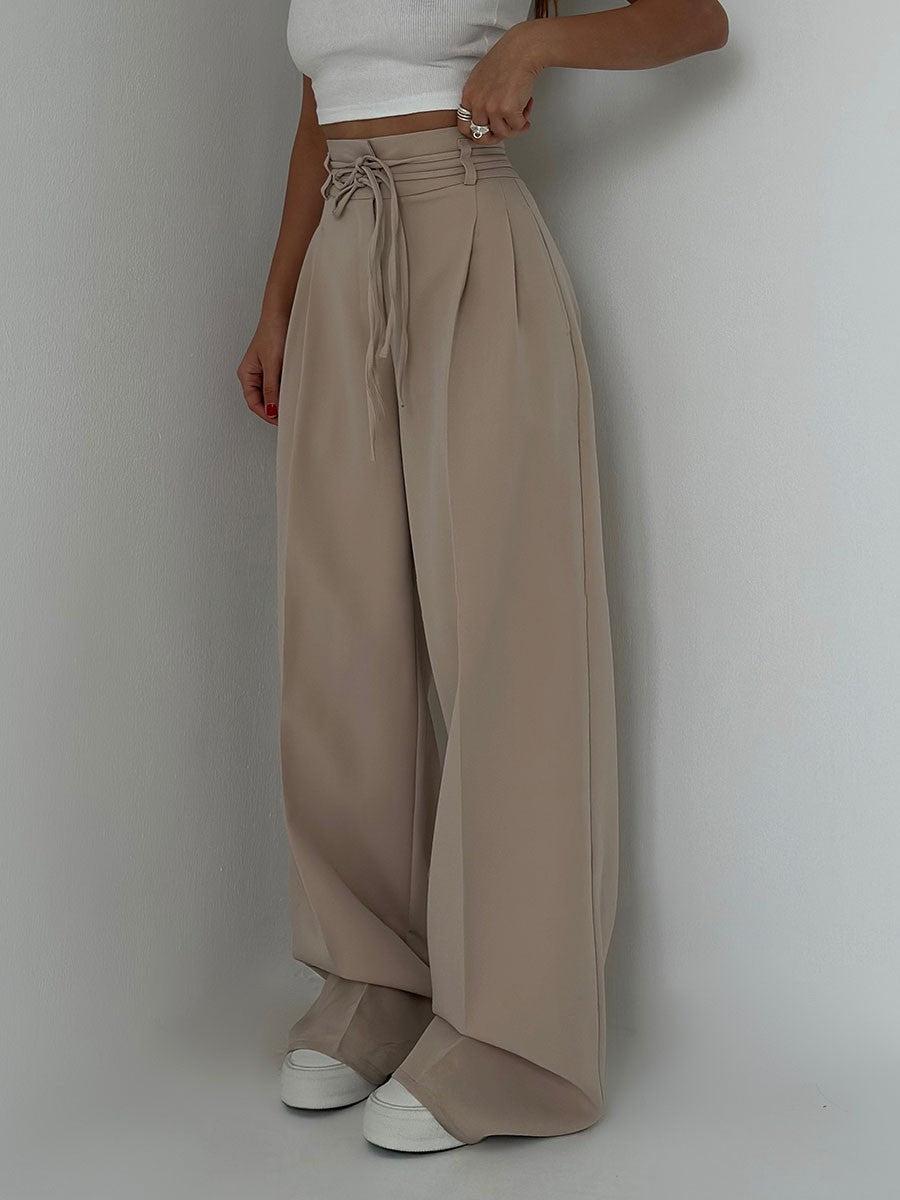 ModeGeist | Damenhose mit Hohem Bund und Weitem Bein