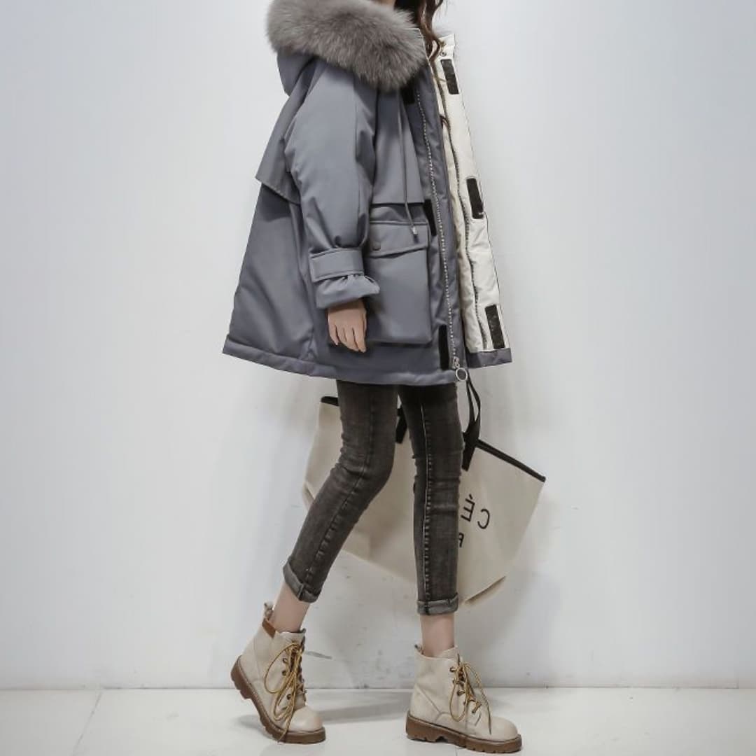 ModeGeist | Warmer Winterparka Mit Pelzkragen
