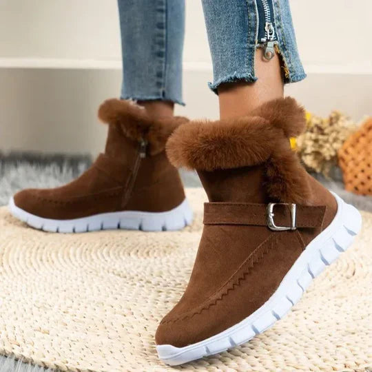 ModeGeist | Neue Lässige Kurze Plüschstiefeletten Aus Wildleder
