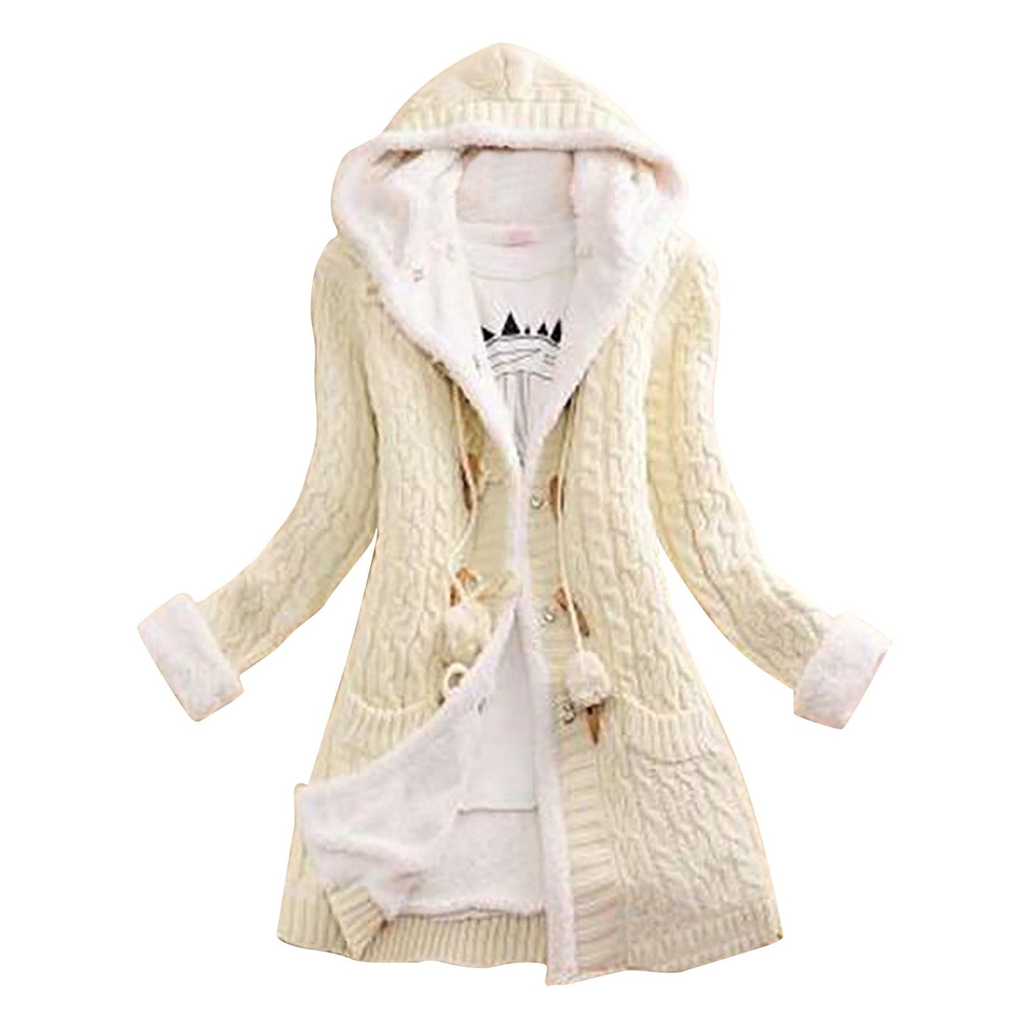 ModeGeist | sherpa gefütterte Jacke mit Kapuze