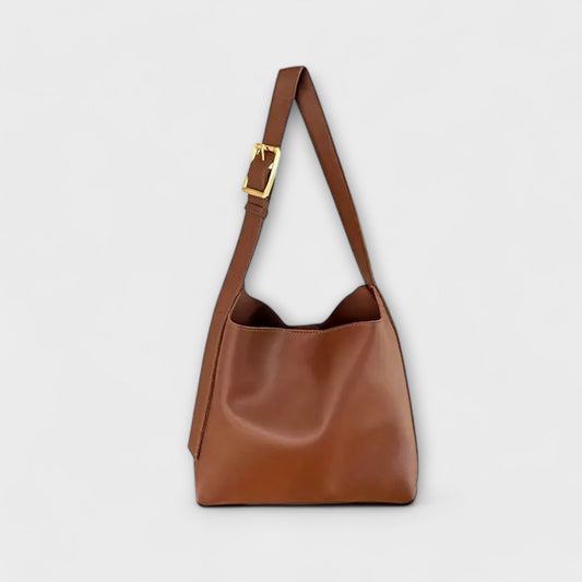 MODEGEIST Damen Schultertasche Klassisch Braun
