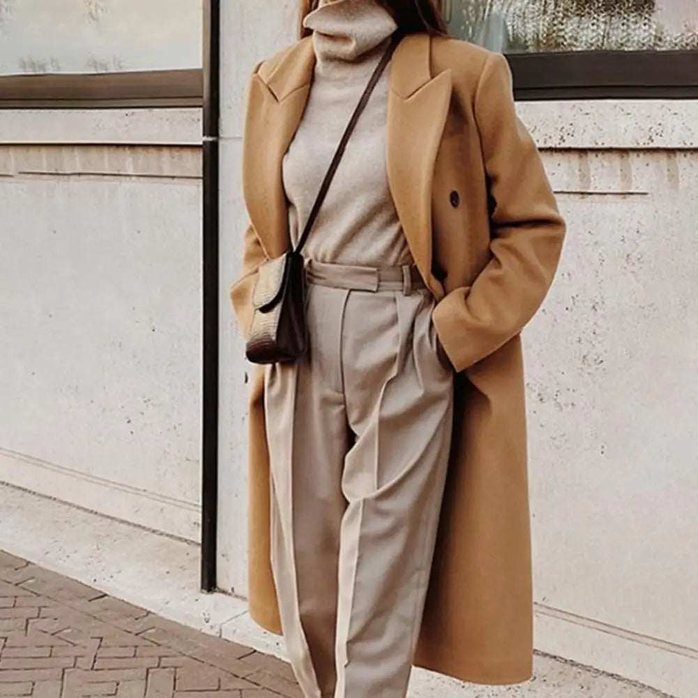 ModeGeist | Damen Trenchcoat mit Doppelter Knopfleiste