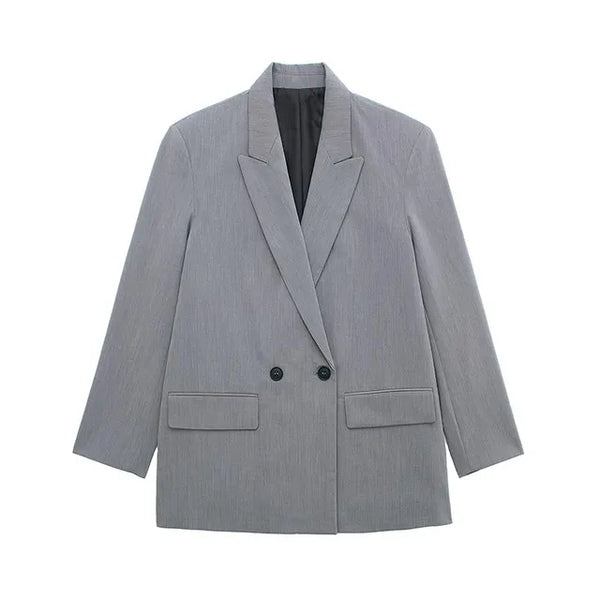 ModeGeist | Eleganter Blazer mit Langen Ärmeln und Strukturiertem Design