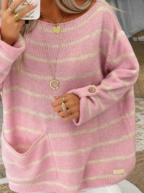 ModeGeist | Schicker Gestreifter Pullover