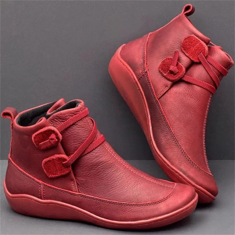 Bequeme und warme Damen-Lederstiefel