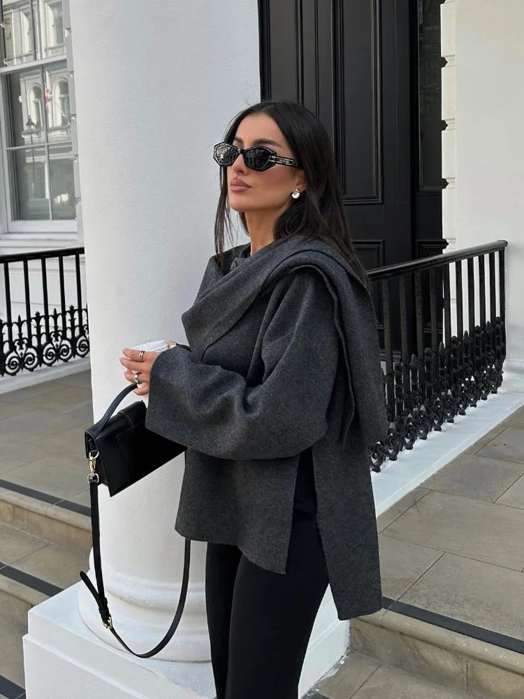 Amelie™ Wool Cape Coat