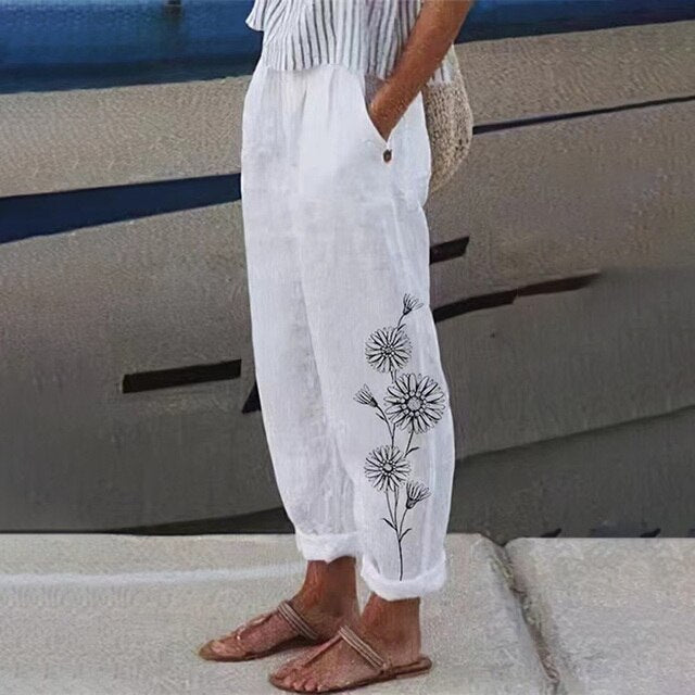 LARA Hose: Blumenmuster