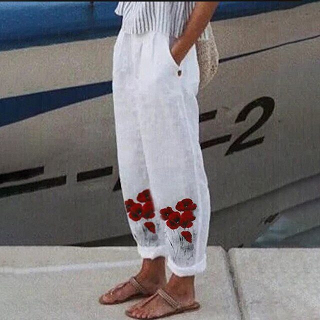 LARA Hose: Blumenmuster