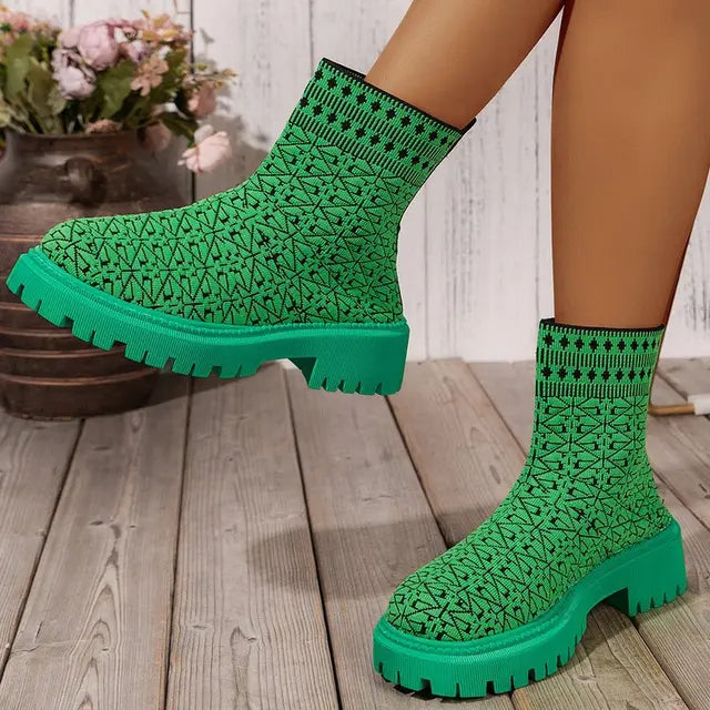 ModeGeist | Klobige Stiefeletten für Damen