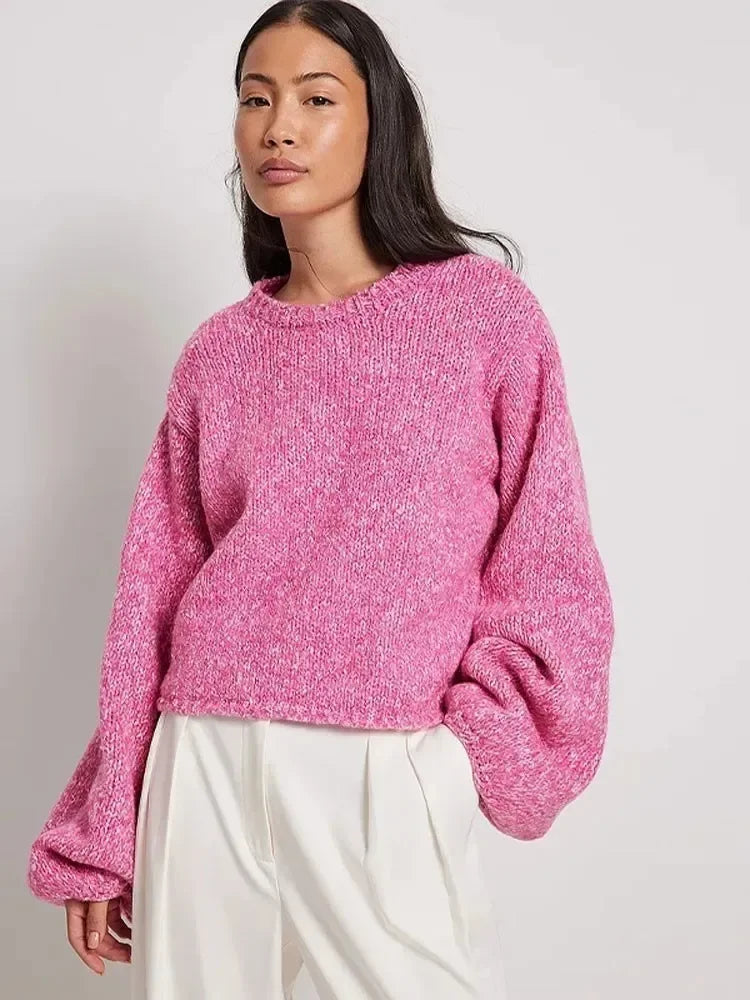 ModeGeist | Cropped Top mit Langen Ärmeln und Rückenschlitz