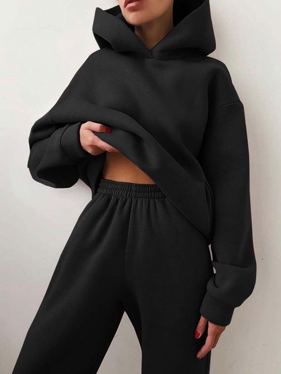 Fudus Damen Kapuzenpullover-Set für die Freizeit