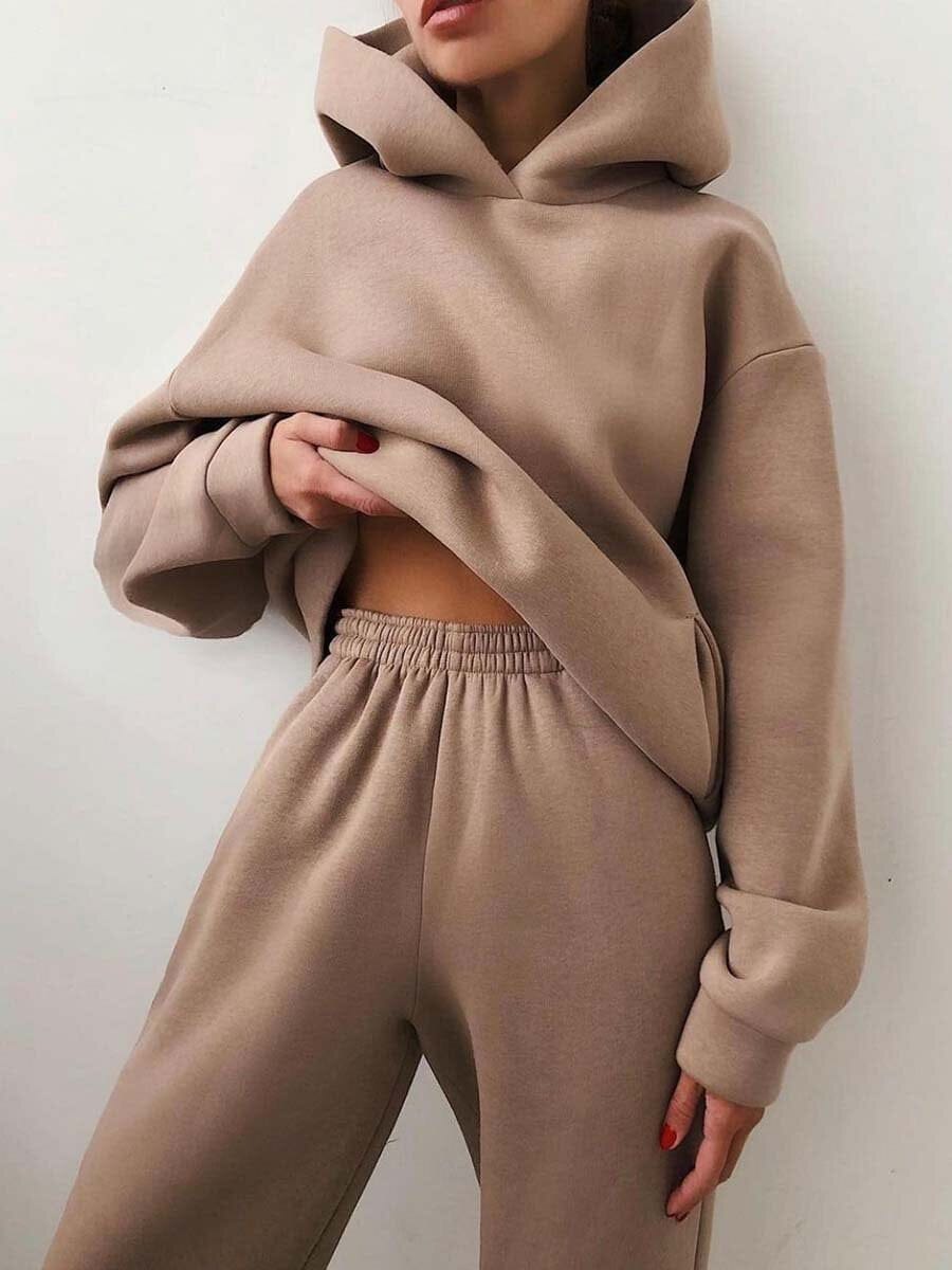 Fudus Damen Kapuzenpullover-Set für die Freizeit