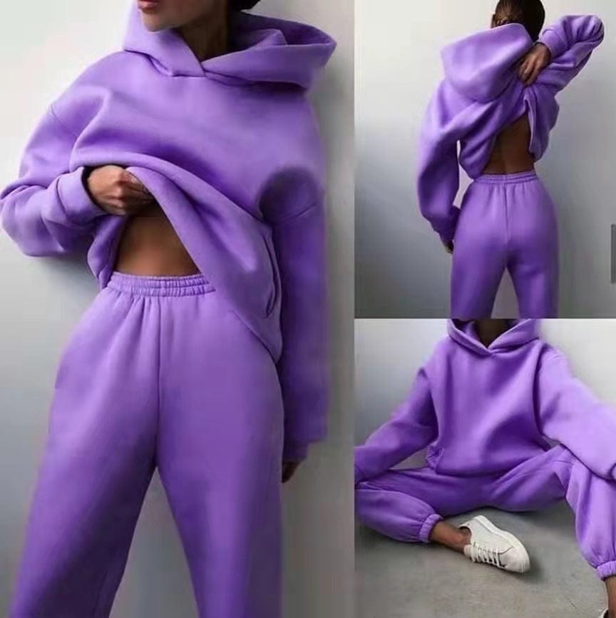 Fudus Damen Kapuzenpullover-Set für die Freizeit