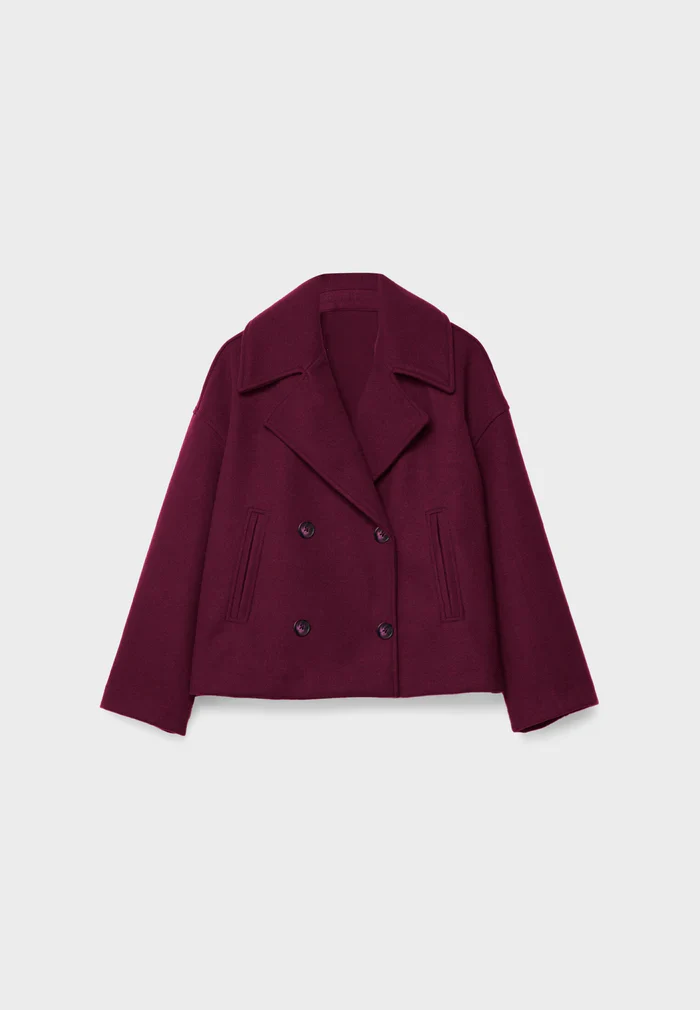 ModeGeist | Cropped Doppelreiher Mantel Boxy Kurze Jacke