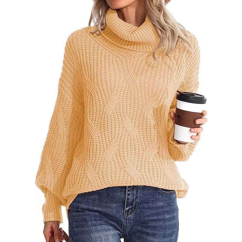 ModeGeist | Pullover - Damen Winter Kabelstrick Rollkragenpullover