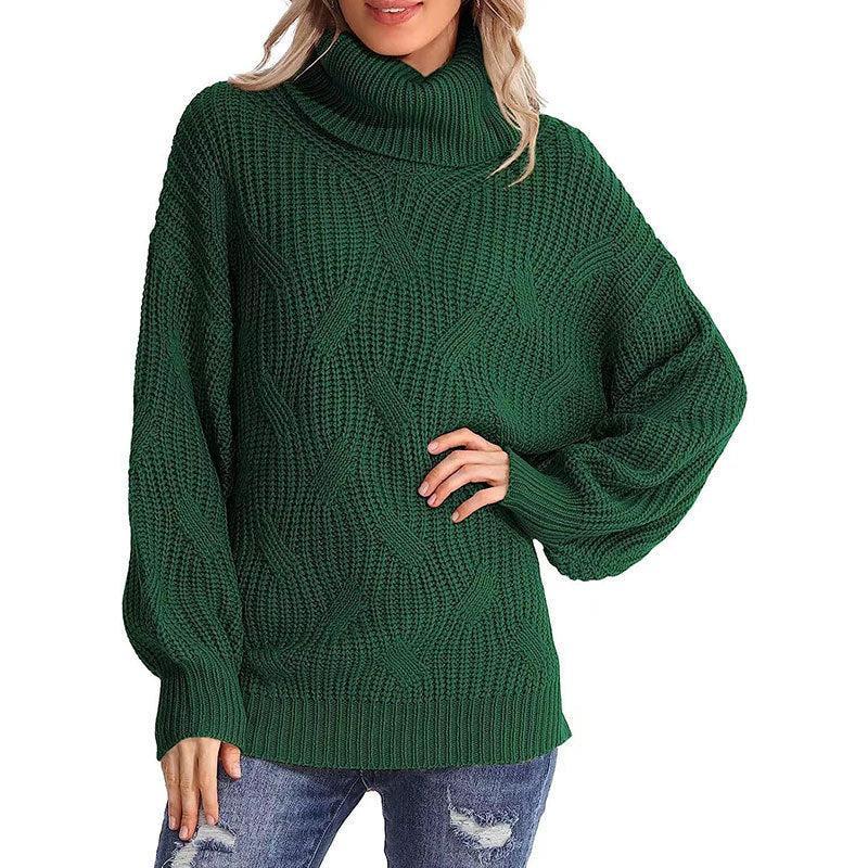 ModeGeist | Pullover - Damen Winter Kabelstrick Rollkragenpullover