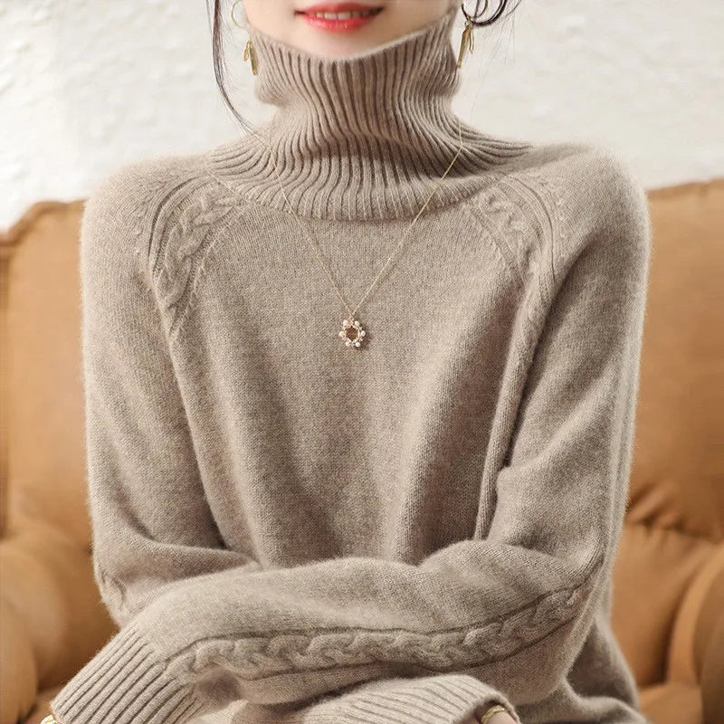ModeGeist | Klassischer Rollkragenpullover Wollmischung Warm und Stilvoll