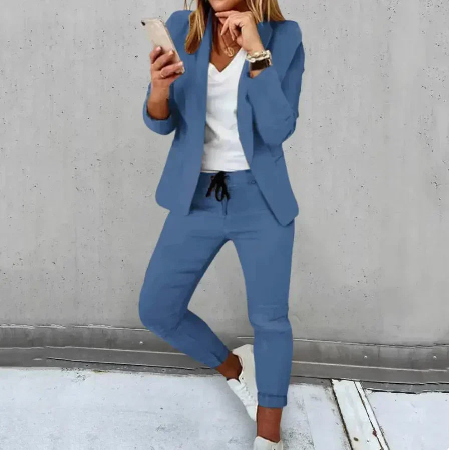 Avelena Elegant Blazer and Trousers Set