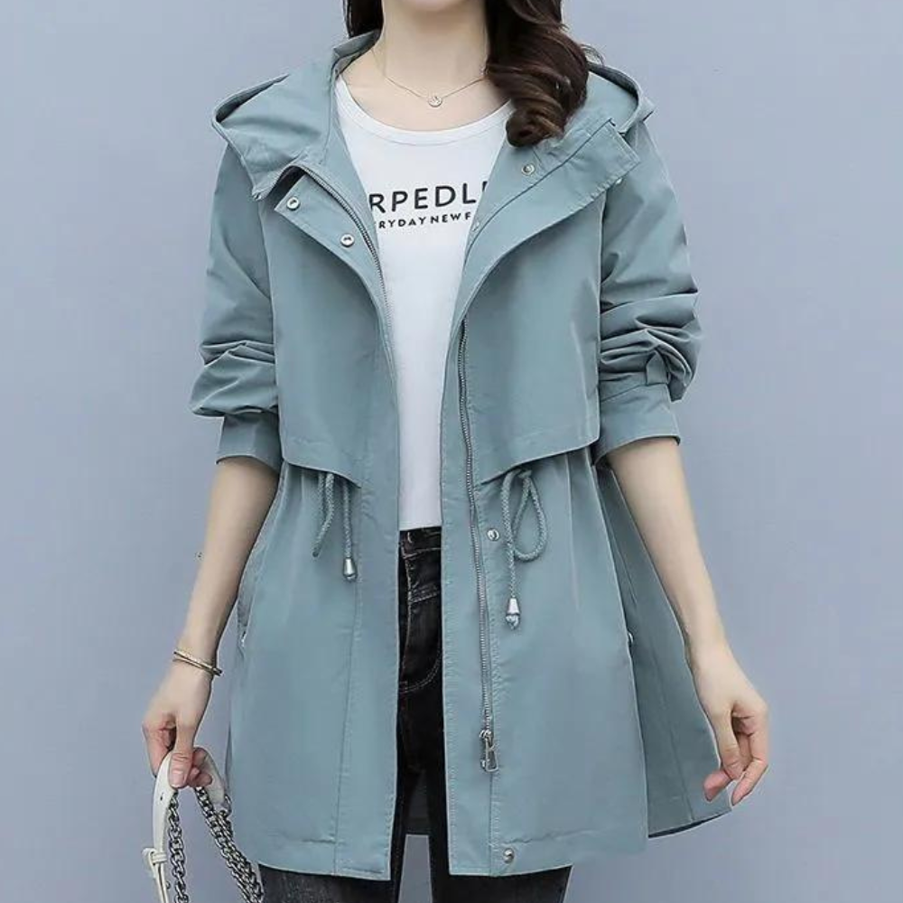 ModeGeist | Warme Kapuzenjacke mit Schnürung für Damen im Herbst