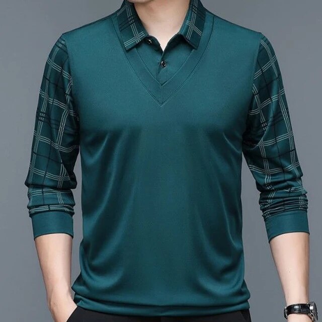 Klassisches Herren Poloshirt mit langen Ärmeln