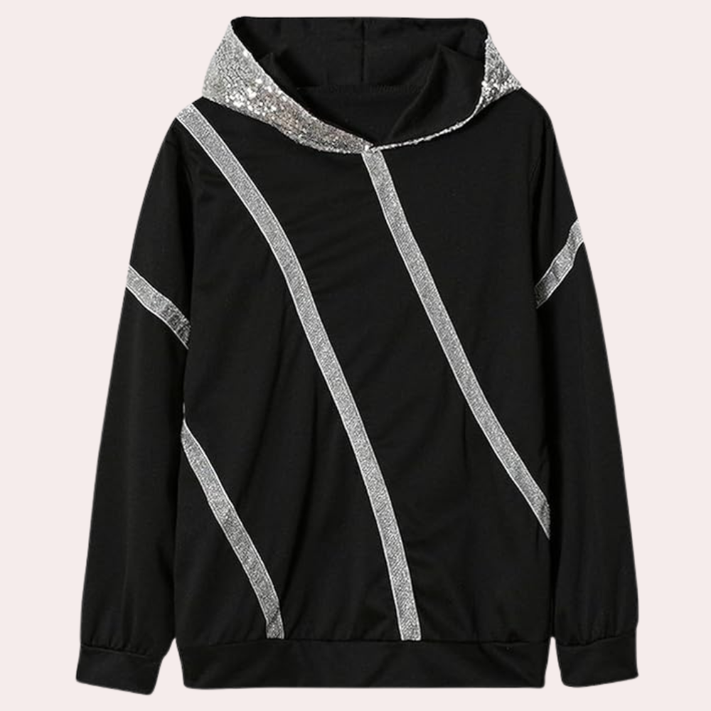 Damen-Kapuzenpullover mit Glitzer von Fudus