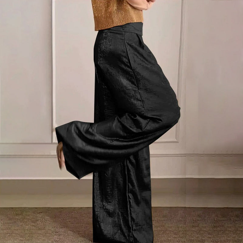 Erdwine Damen Frühling Vintage Metallic Freizeit Hose